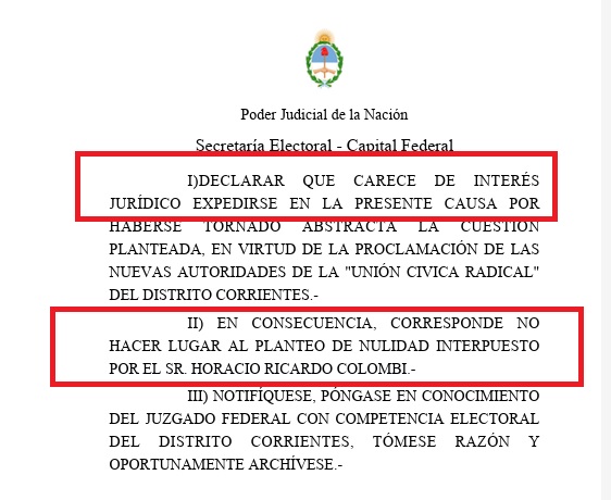 La jueza María Servini aplicó un revés judicial a Ricardo