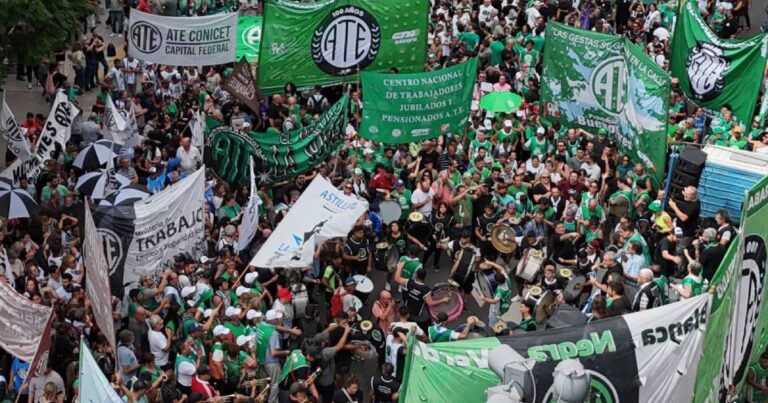 ATE. Paro y anuncio de huelga de 36 horas para el 9 y 10 de abril