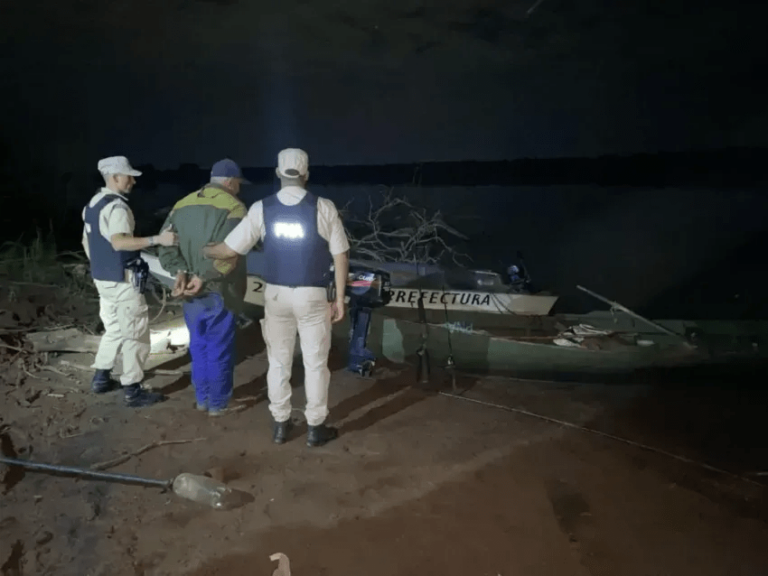 Ramón Guarda: Prefectura interceptó a un brasileño armado que cruzaba ilegalmente al país