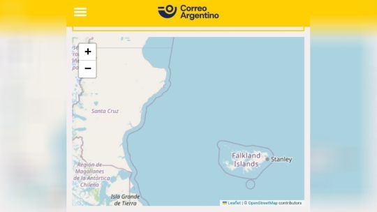 Correo Argentino debió «recalcular» por un mapa de Malvinas como Falklands: «Error involuntario»