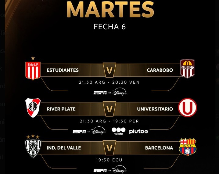 COPA LIBERTADORES: ESTUDIANTES SE JUEGA SU PASE A OCTAVOS