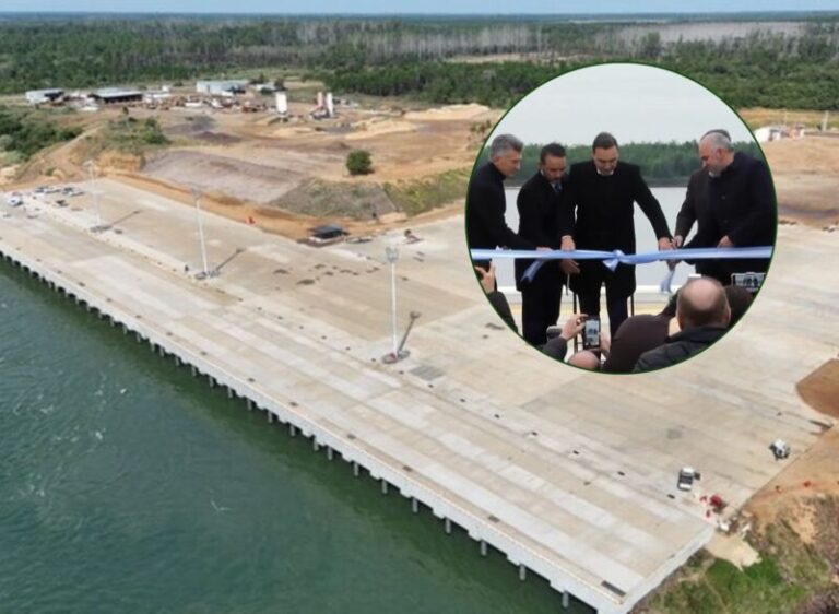 Junto a un ex presidente, Valdés inauguró el puerto de Ituzaingó