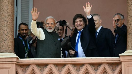 El presidente Javier Milei recibió en la Casa Rosada a Narendra Modi, el primer ministro de India