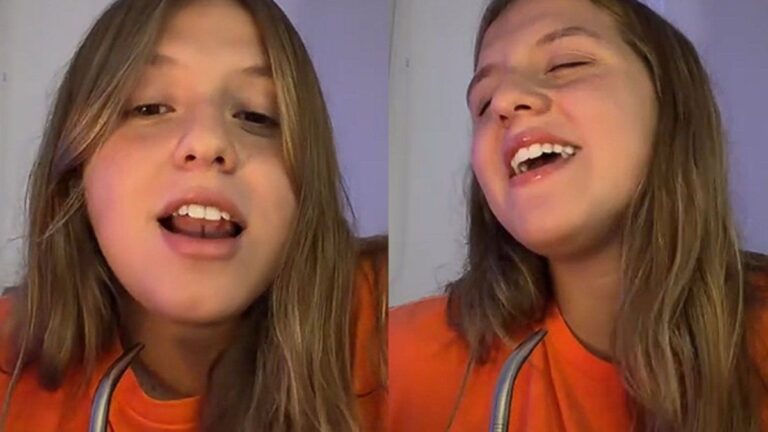 Puro talento: Sol, la hija de Karina La Princesita y El Polaco, sorprendió cantando «La Perla» de Rosalía