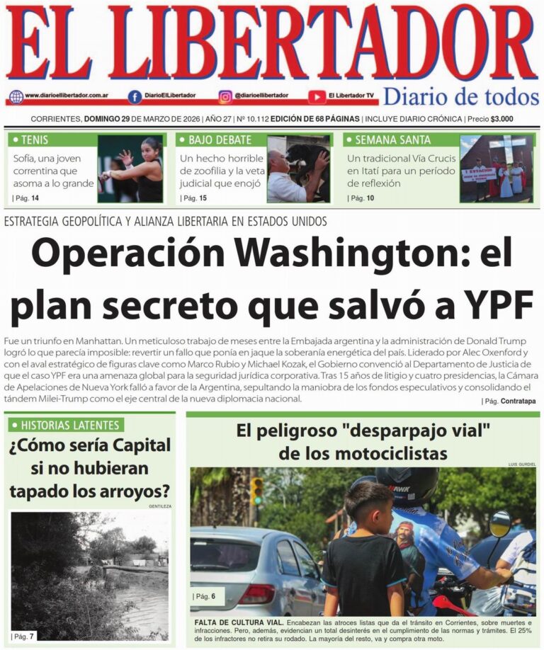 Logotipo o portada del Diario El Libertador de Corrientes, edición digital.