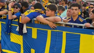 Hinchas de Boca Juniors en un estadio de fútbol (imagen referencial)