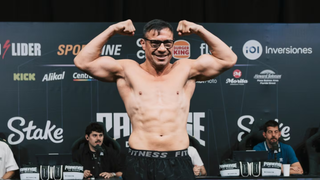 Sergio Maravilla Martínez y Nicolás El Picante Ryske en la promoción del combate