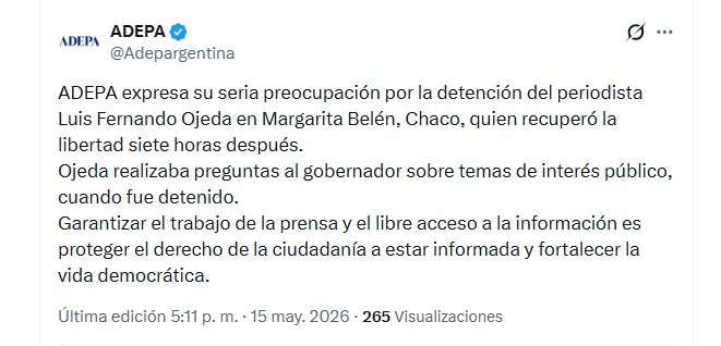 Periodista Fernando Ojeda hablando frente a cámaras
