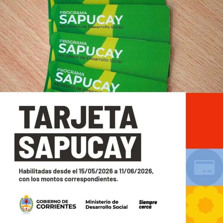 Tarjeta Sapucay habilitada para compras en Corrientes