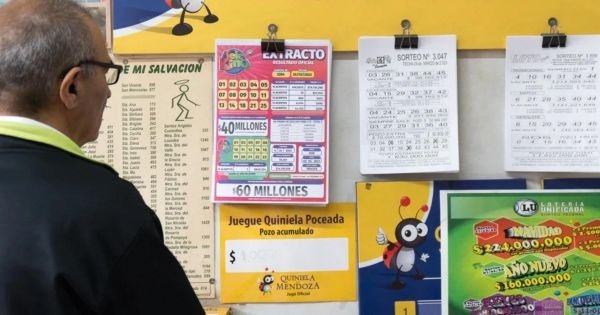 Boleto de la Quiniela Poceada Correntina con los números ganadores
