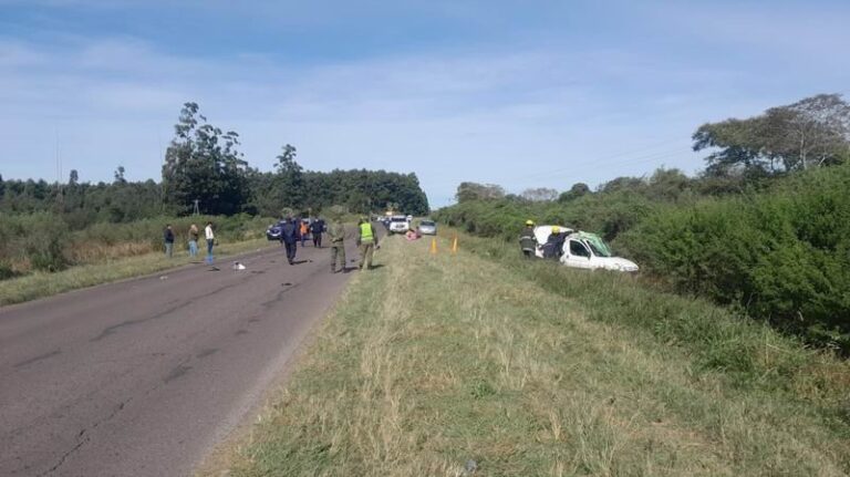 Zona del siniestro vial en la Ruta Provincial N° 27, Corrientes