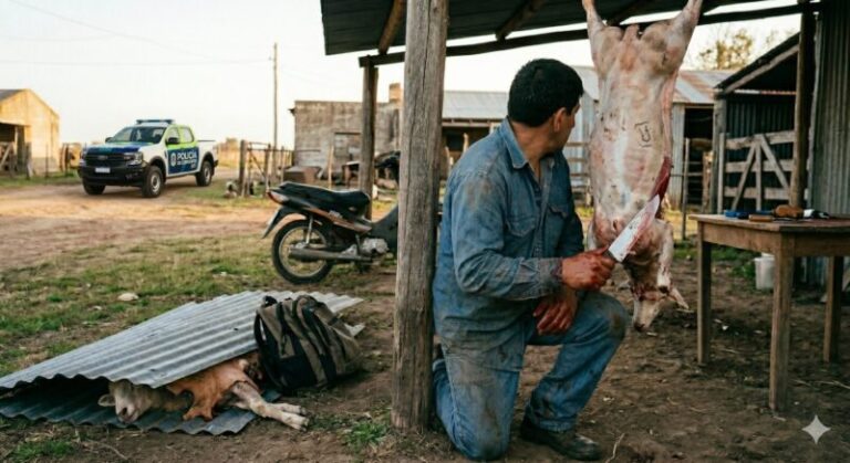 Imagen ilustrativa de una oveja en un campo rural de Corrientes