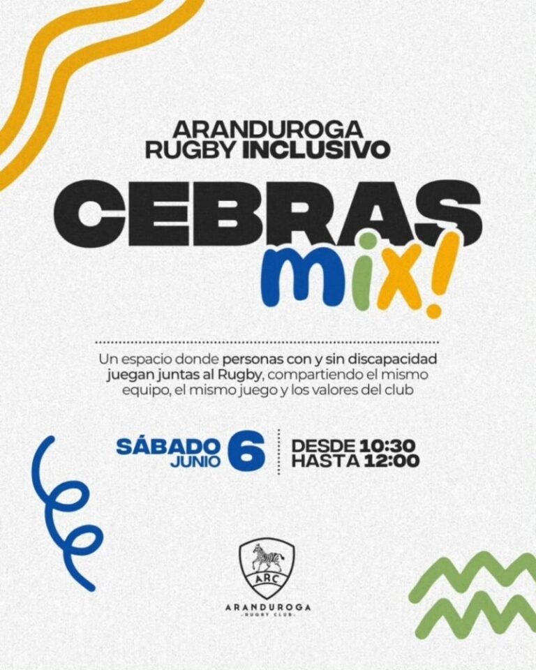 Jornada de Rugby Inclusivo Cebras Mix en club Aranduroga
