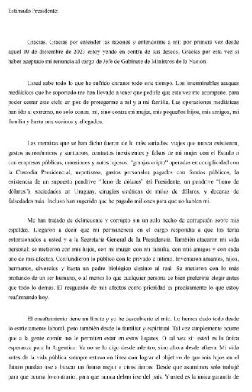 Manuel Adorni en conferencia de prensa