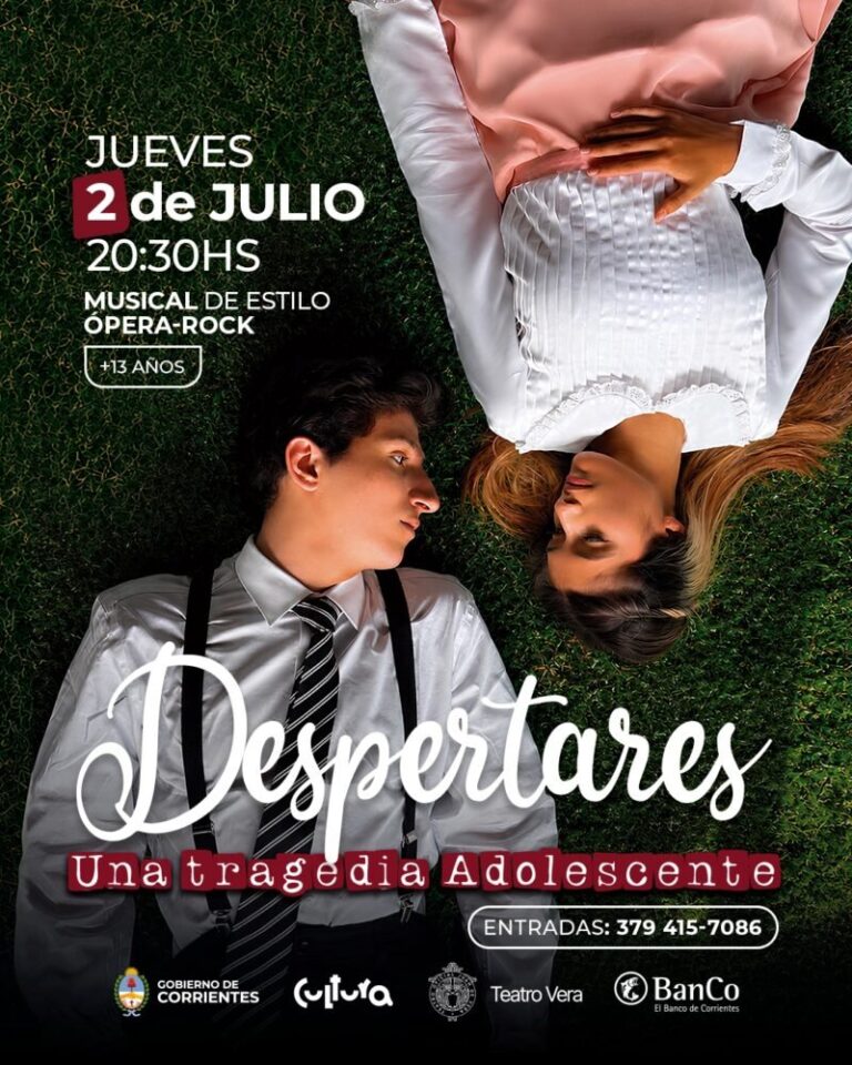 Escena del musical Despertares, una tragedia adolescente en el Teatro Vera de Corrientes