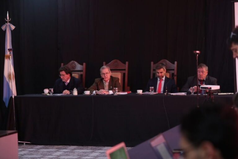 Fotografía de la audiencia del caso Loan en el Escuadrón 48 de Gendarmería Nacional en Corrientes