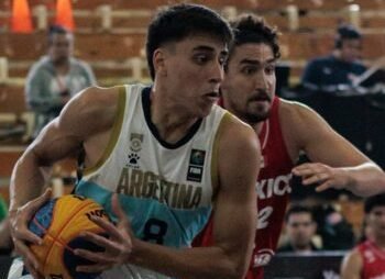 Gerónimo Ramallo, jugador de San Martín de Corrientes, en la selección argentina U23 de 3×3