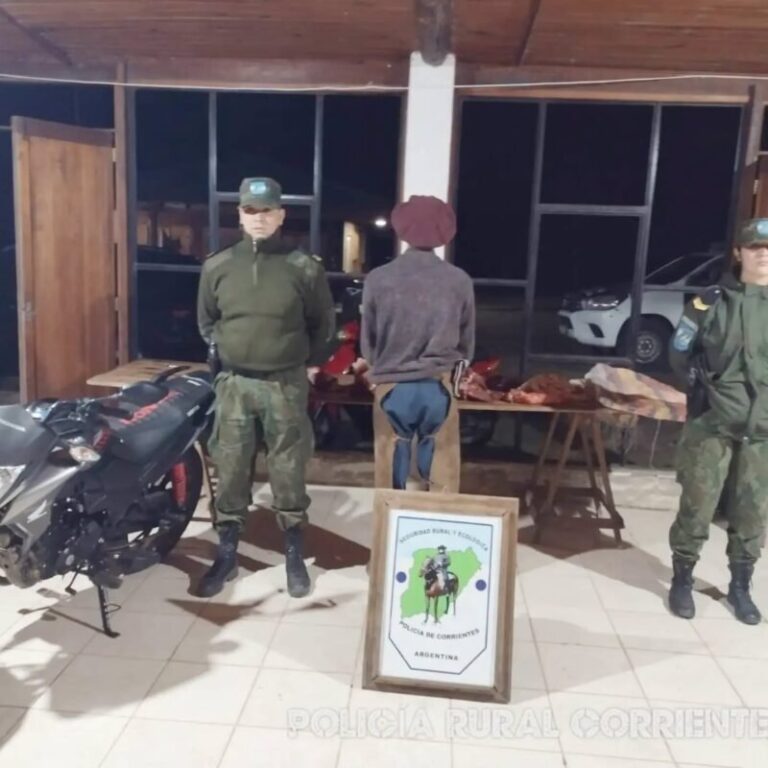 Policía Rural y Ecológica de Saladas durante operativo de control vehicular