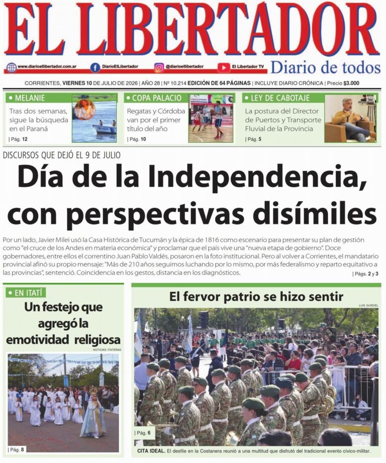 Resumen de noticias del 10 de julio de 2026 en Corrientes