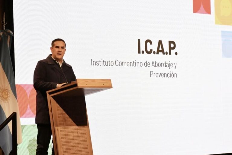 Auditorio Julián Zini durante jornada sobre consumos problemáticos en Corrientes