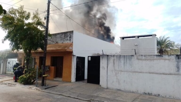 Incendio estructural en vivienda del barrio Centro de Goya