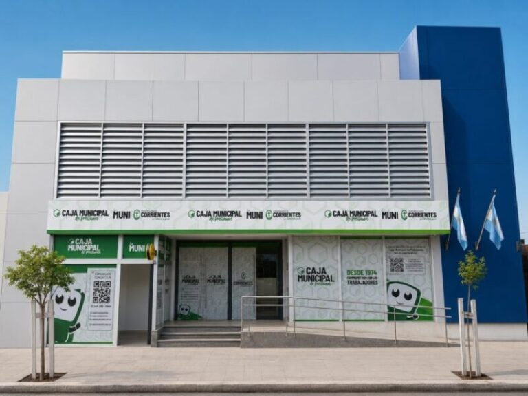 Trabajadores municipales cobrando el Plus Municipal en Corrientes