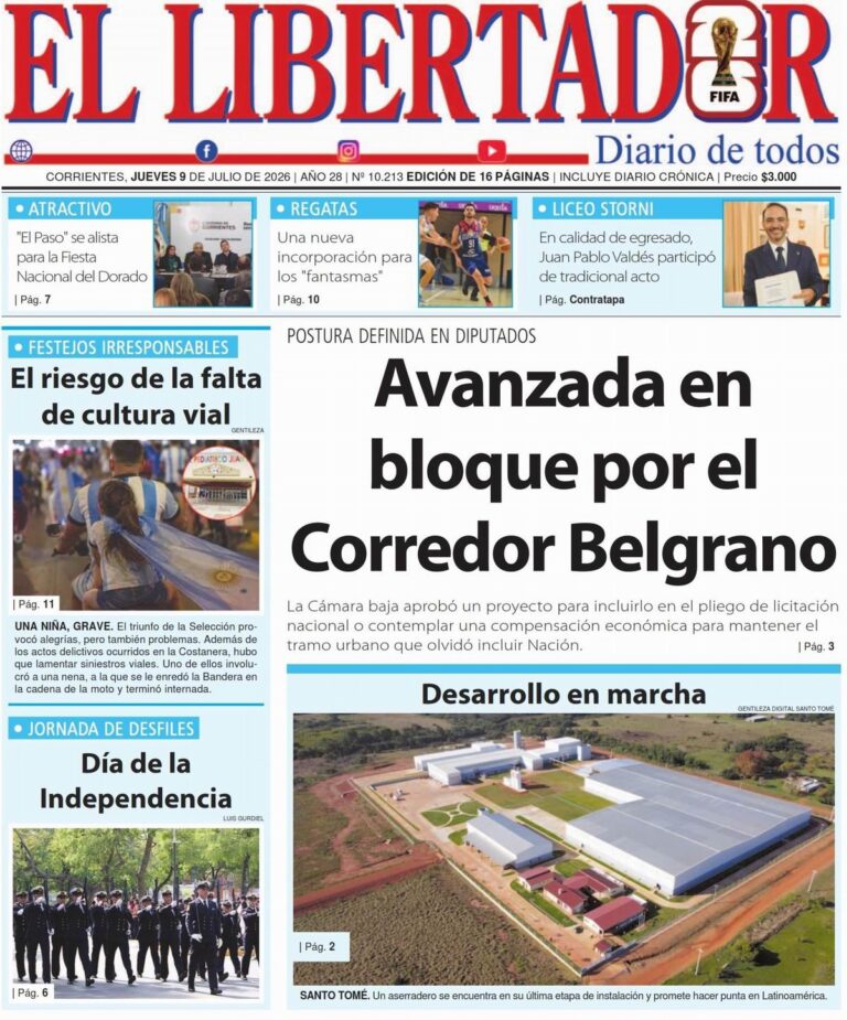 Acto del 9 de julio en plaza central de Corrientes