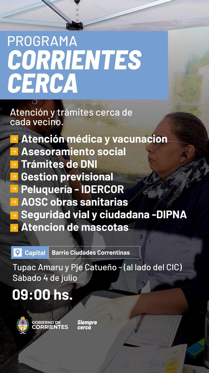 Operativo Corrientes Cerca en barrio Ciudades Correntinas