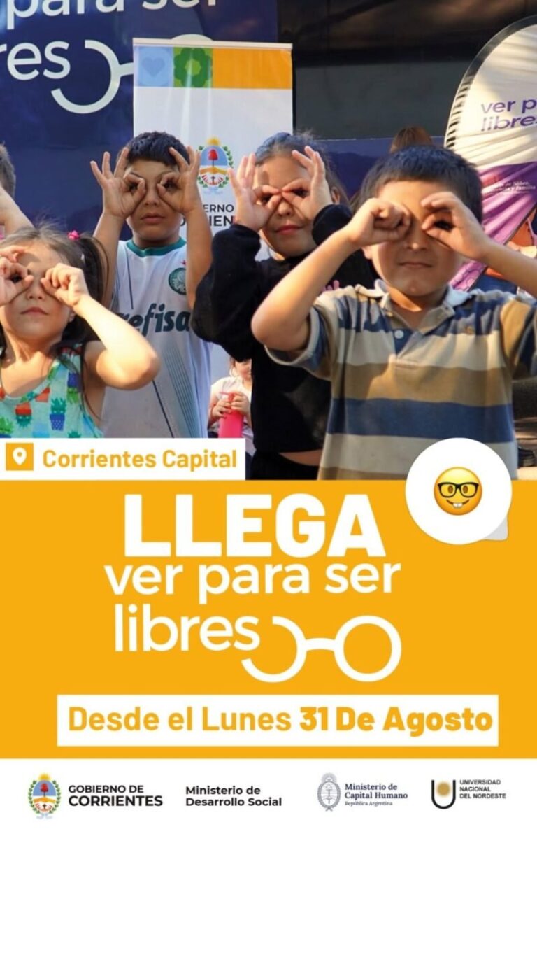 Niño durante un control oftalmológico en el operativo Ver para Ser Libres