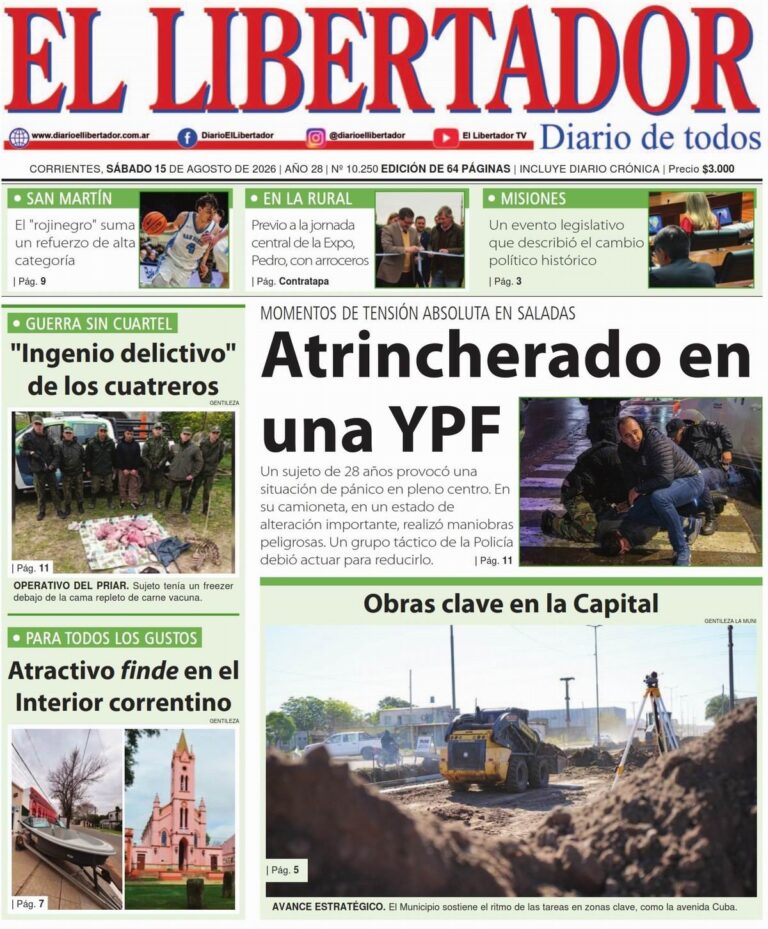Resumen informativo del 15 de agosto de 2026 en Corrientes