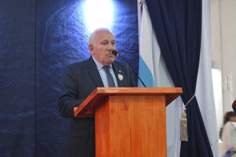 Manuel Belgrano, presidente del Instituto Belgraniano, durante su visita a Corrientes