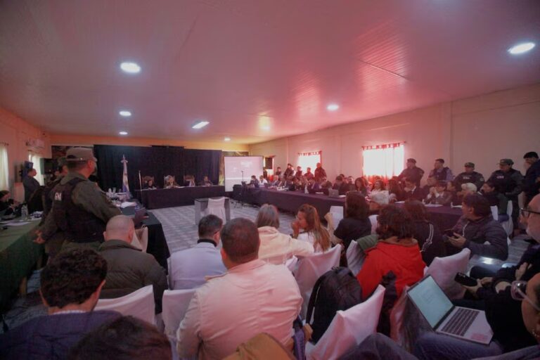 Sala de audiencias del juicio por Loan Peña en Goya