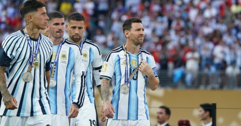 Lionel Messi con la camiseta de la Selección Argentina