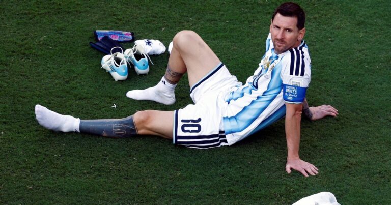 Lionel Messi con la camiseta de la Selección Argentina