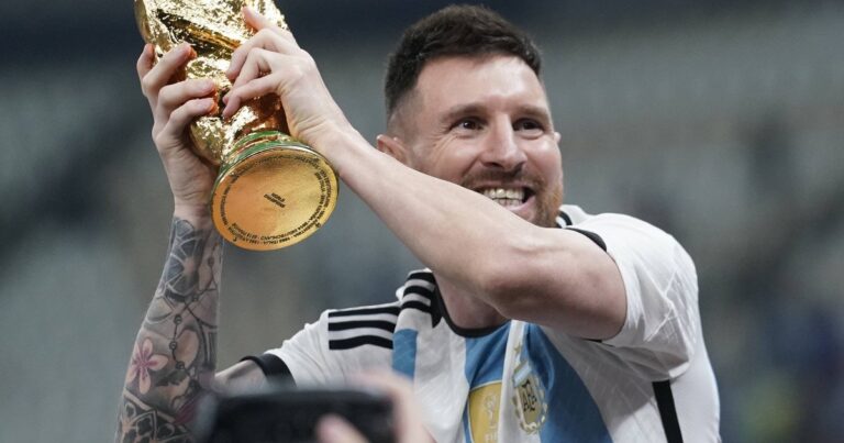 Lionel Messi con la camiseta de la Selección Argentina