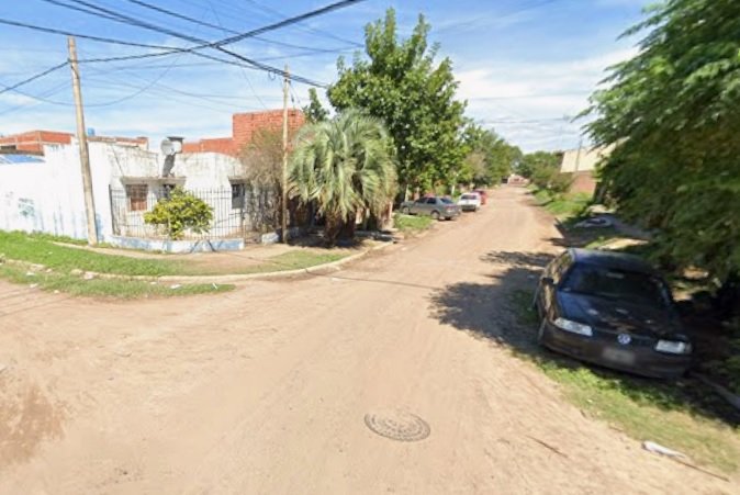 Lugar del ataque en el barrio Juan XXIII de Corrientes