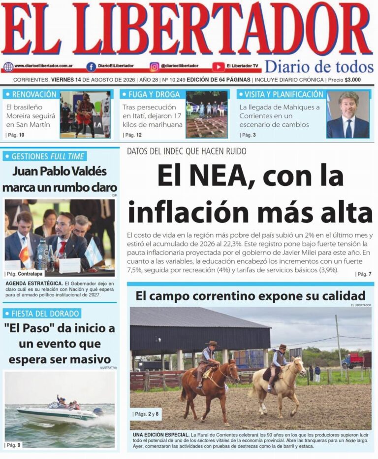 Portada del resumen informativo del 14 de agosto de 2026