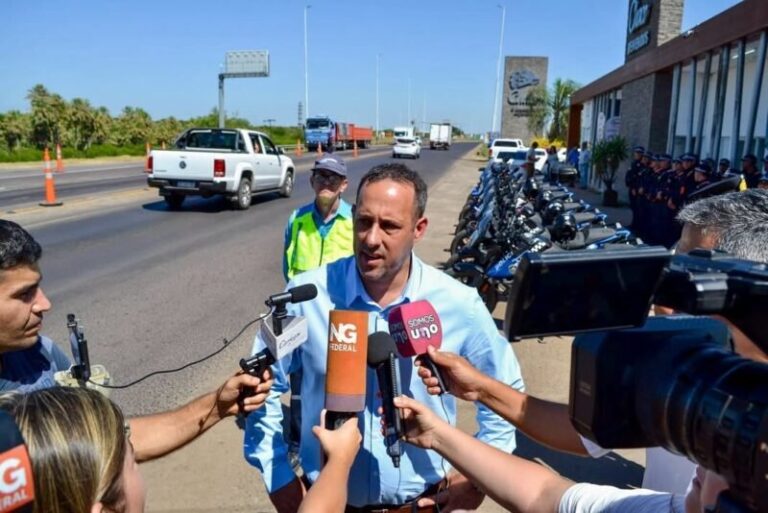 Juan Manuel Saloj, subsecretario de Seguridad Vial de Corrientes, durante la entrevista