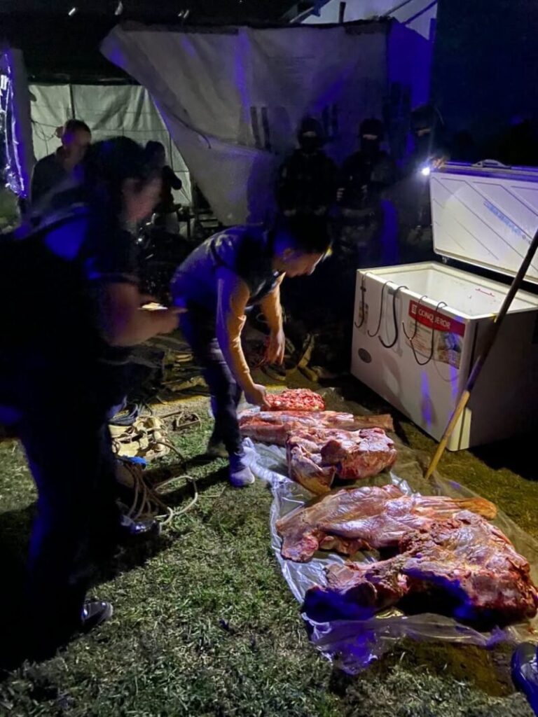 Procedimiento policial por abigeato en Santa Ana de los Guácaras y paraje Ingenio