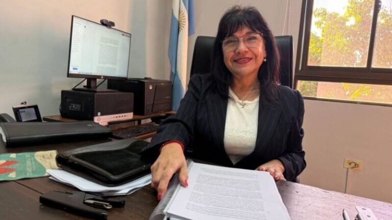 Gabriela Aromí, jueza de Garantías N° 1 de Corrientes, durante una audiencia judicial