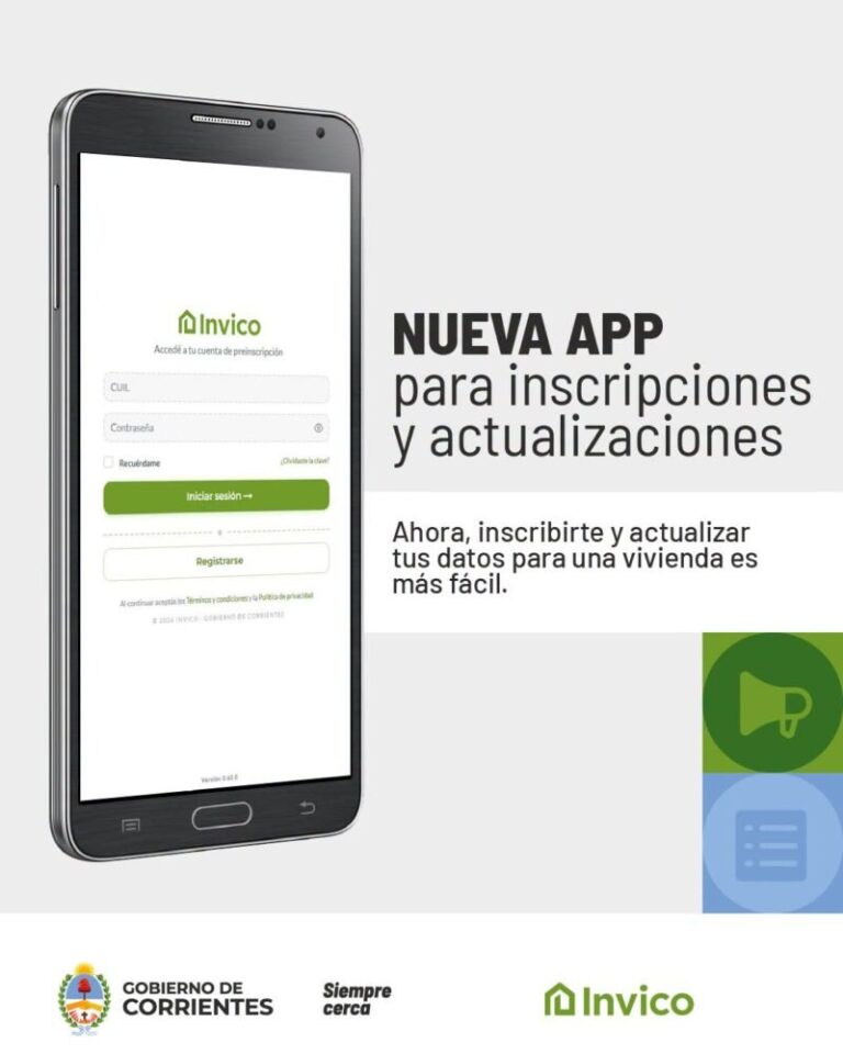 Plataforma digital del Invico para inscripción de viviendas