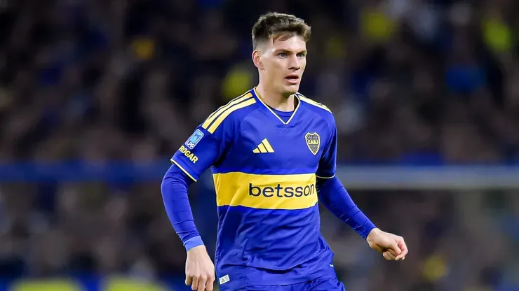 Kevin Zenón durante un partido con la camiseta de Boca Juniors