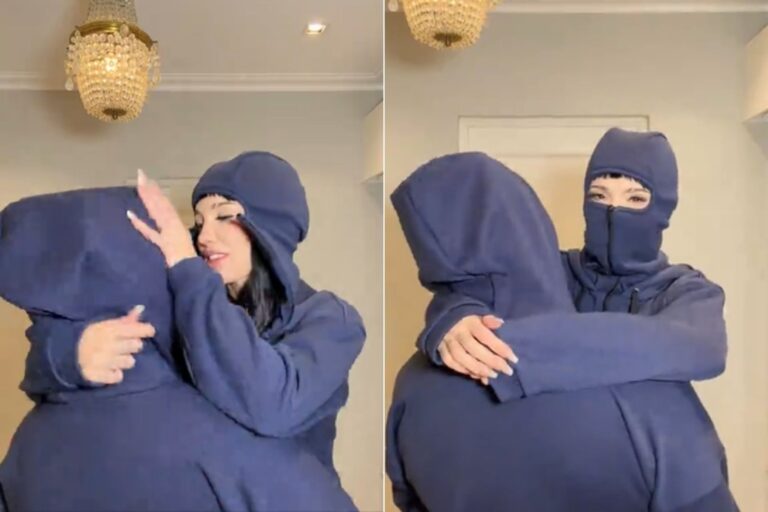 La Joaqui abrazada a un hombre en video de TikTok