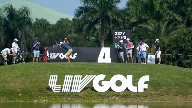 Logo de LIV Golf en un torneo