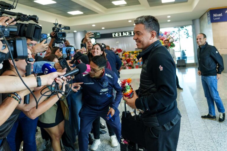 Marcelo Gallardo durante su presentación como director técnico de la selección de Ecuador