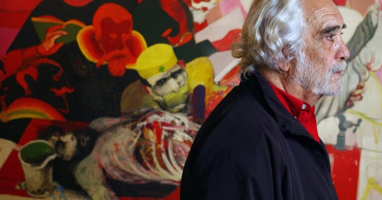 Retrato de Carlos Alonso en su taller