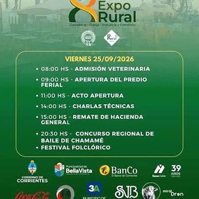 Presentación de la 8° Expo Feria Rural en Bella Vista