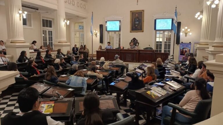 Vista del recinto de sesiones del Palacio Legislativo durante la Semana de Virasoro en el Senado