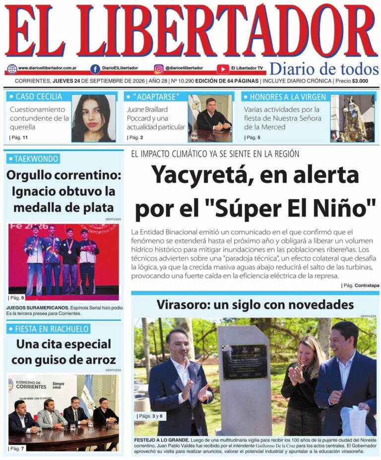 Tapa y Contratapa del 24 de septiembre de 2026