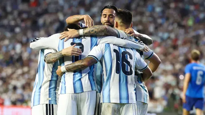 Lionel Scaloni durante un entrenamiento de la Selección Argentina